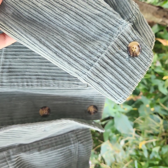 Avic Les Filles, Fall, Winter, Casual Relaxed Olive, Sage Green Corduroy Jacket - Picture 3 of 6